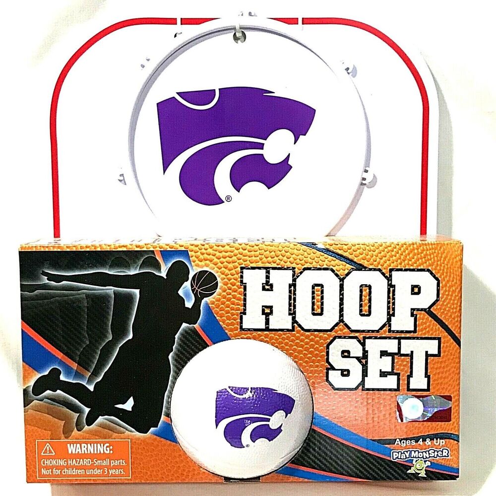 Mini Basketball Indoor Hoop Set Kansas State Wildcats Office Game  Play Monster